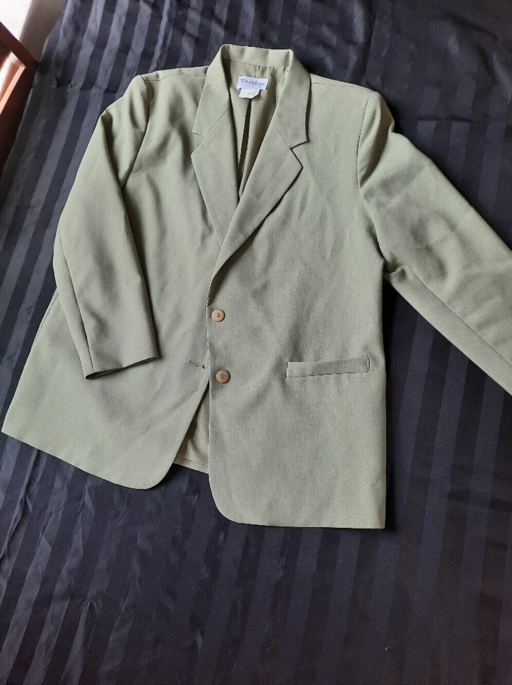 Vtg Woman's TanJay Sage Green Blazer And Pant Set